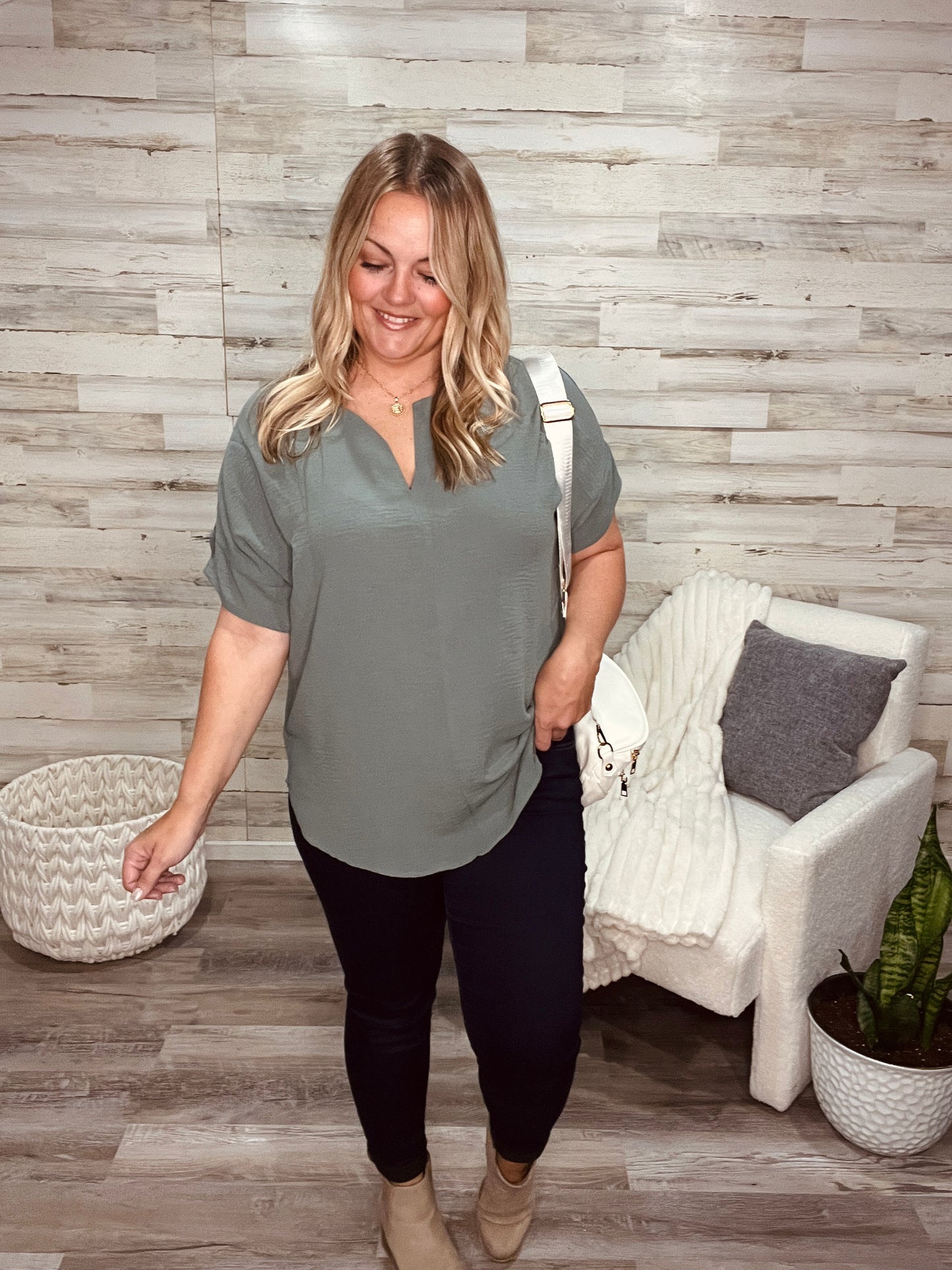 Sage Haven Woven Blouse