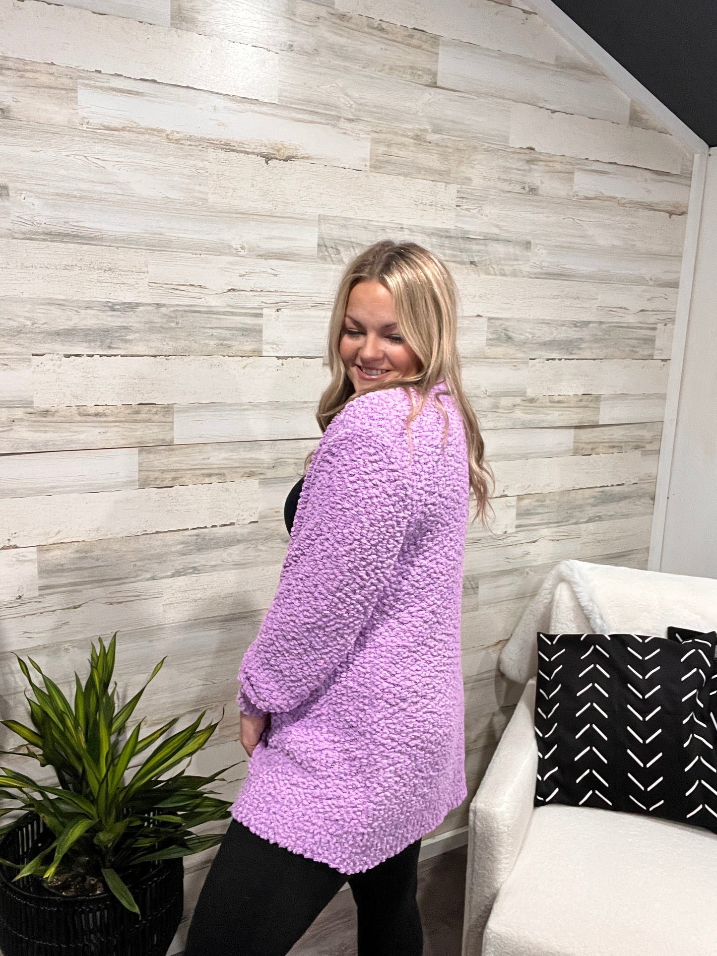 🤍 Claire Popcorn Knit Cardigan