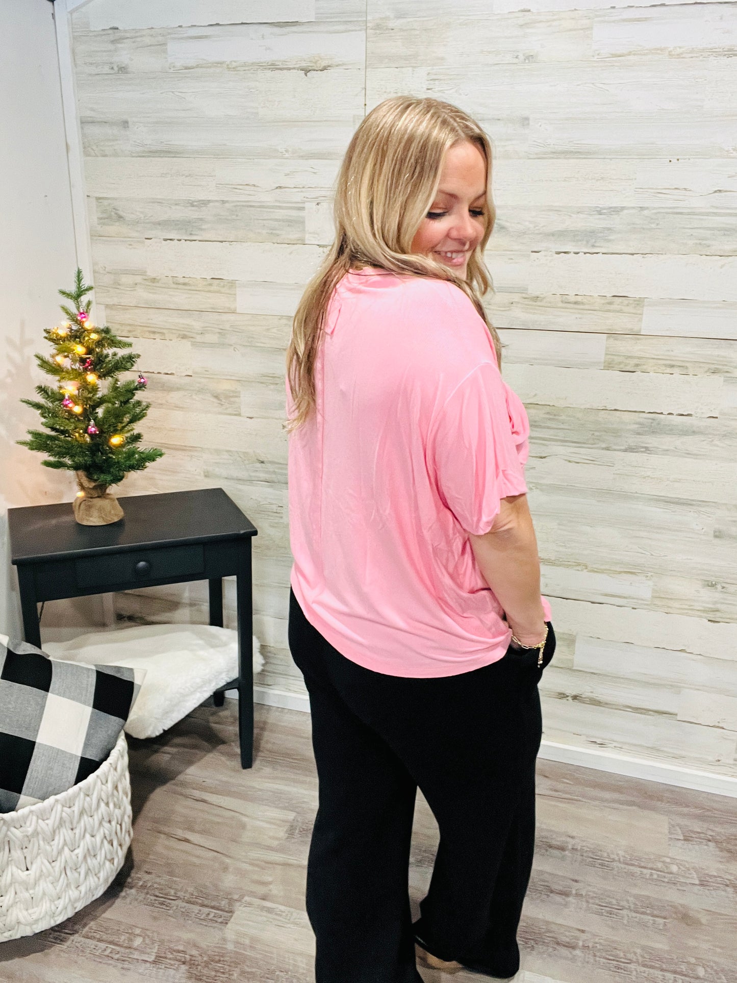 Pink Skies In Morning Flowy Relaxed Tee