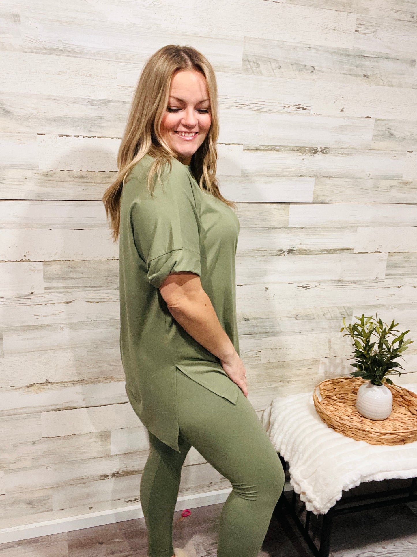 π€ Olive Green Lounge Set