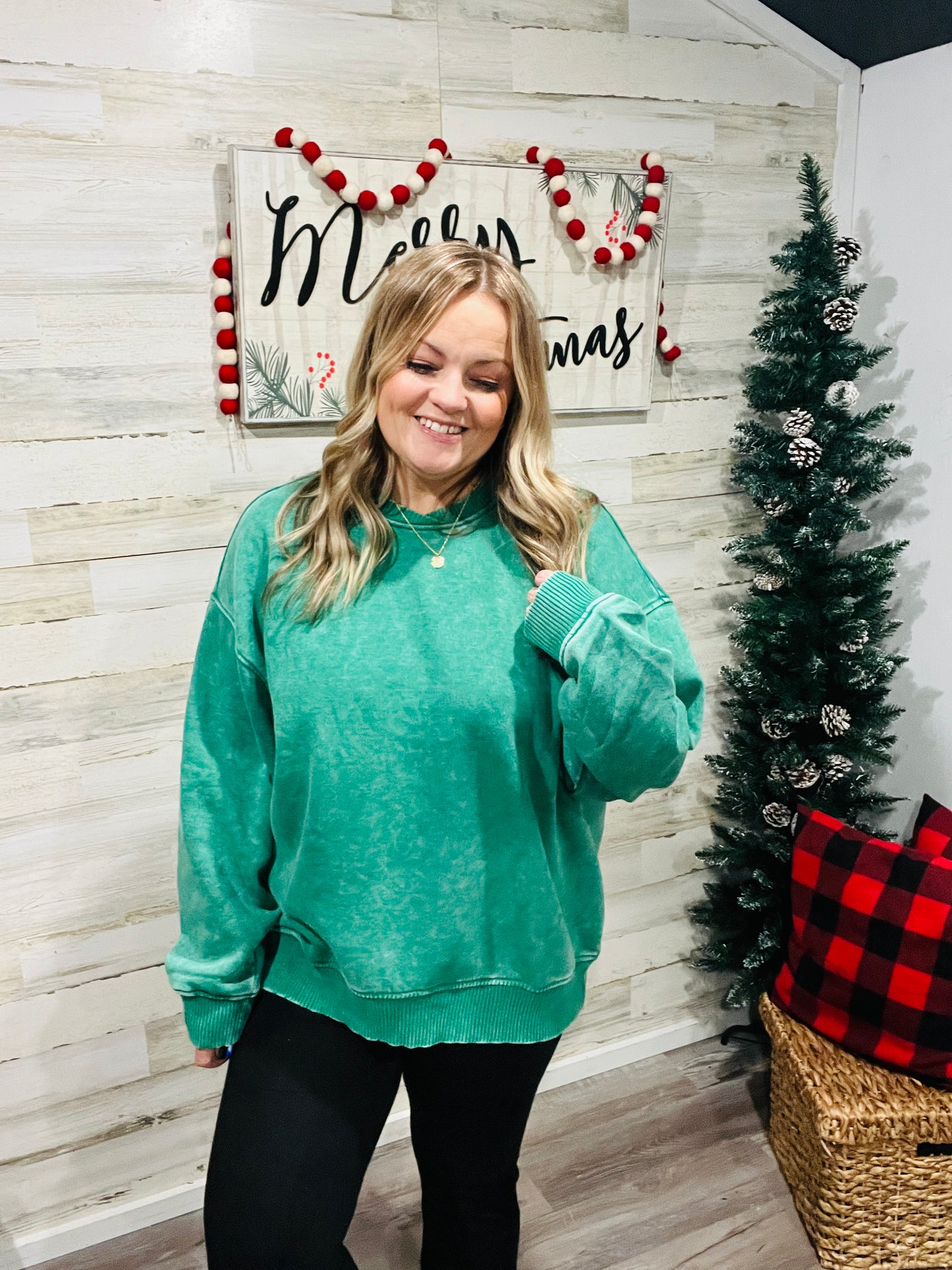 Merry Green Cozy Pullover