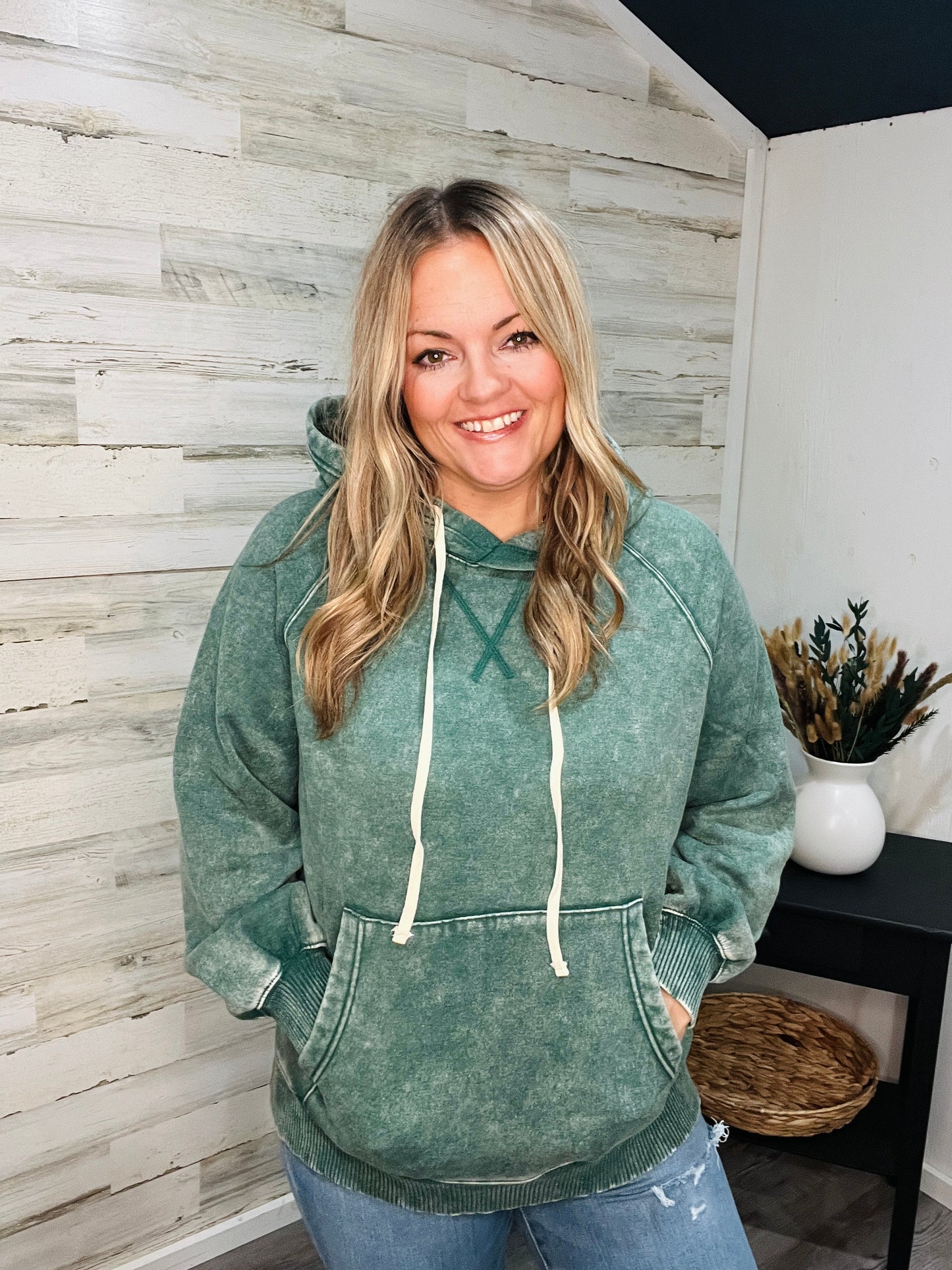 🤍Fresh Pine Drawstring Hoodie