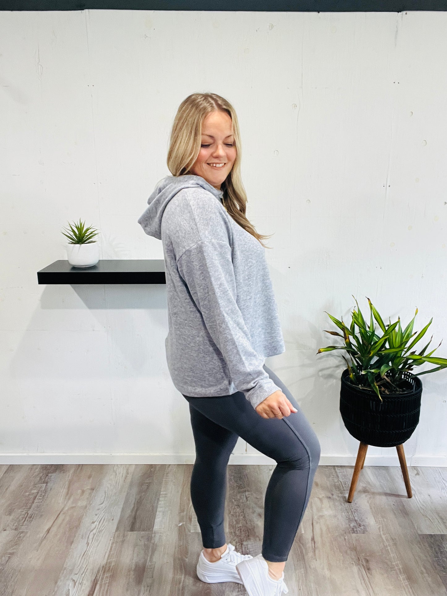 🤍Asher Gray Hooded Sweater