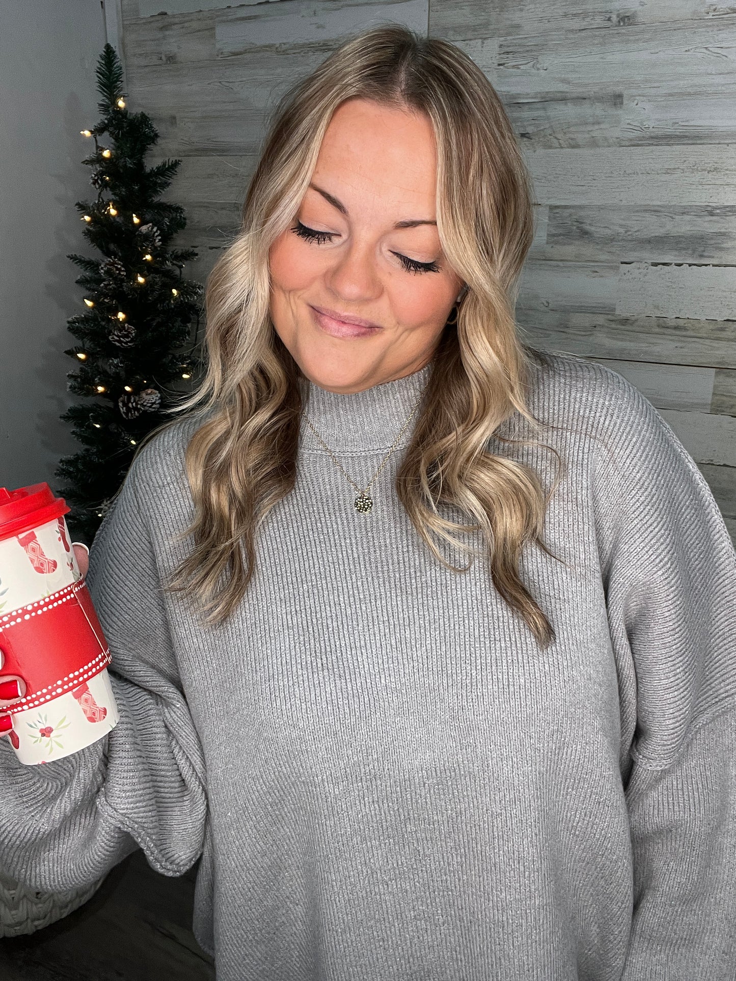 Winter Frost Mock Neck Sweater