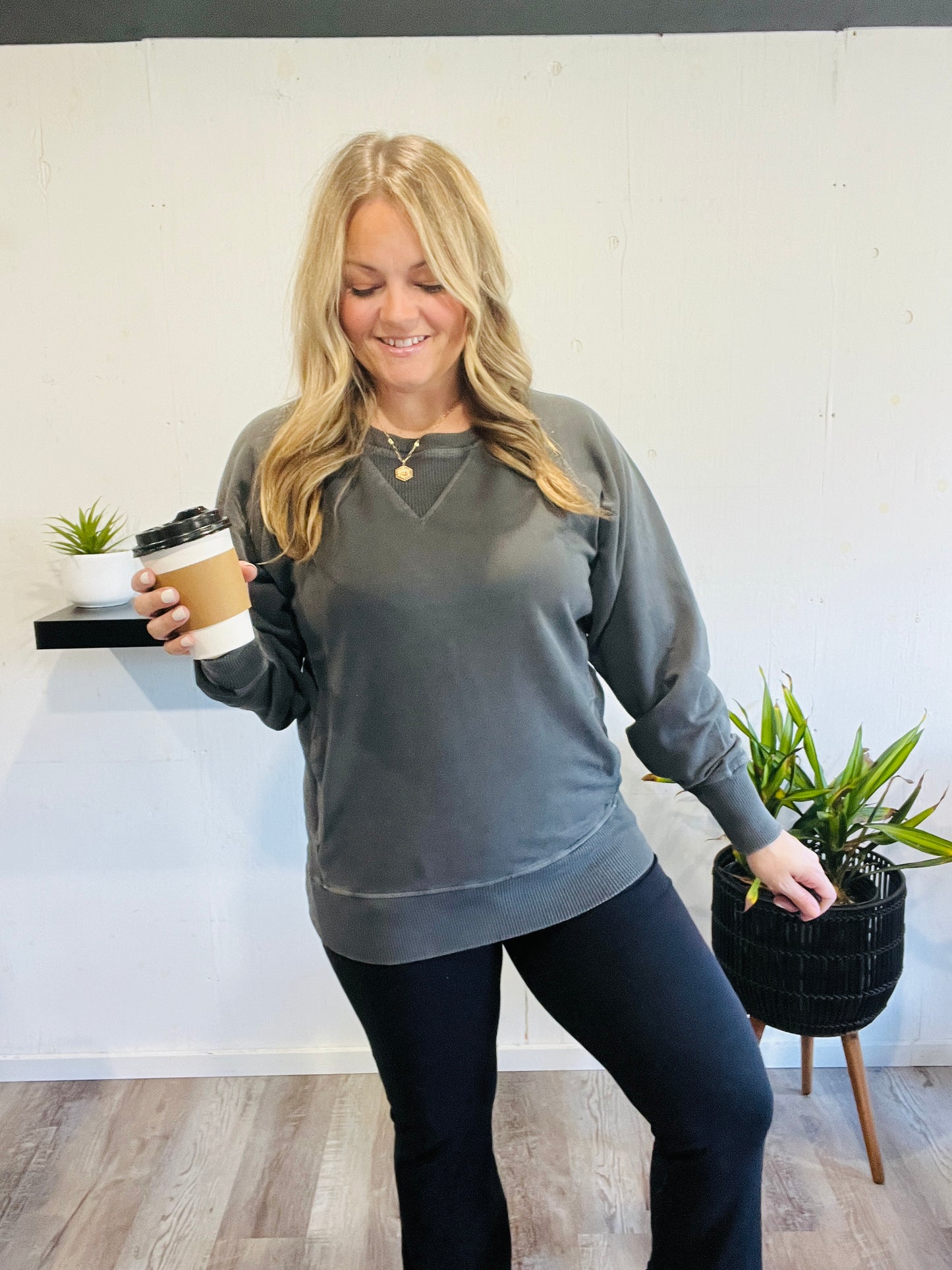 π€ Steel Gray French Terry Pullover