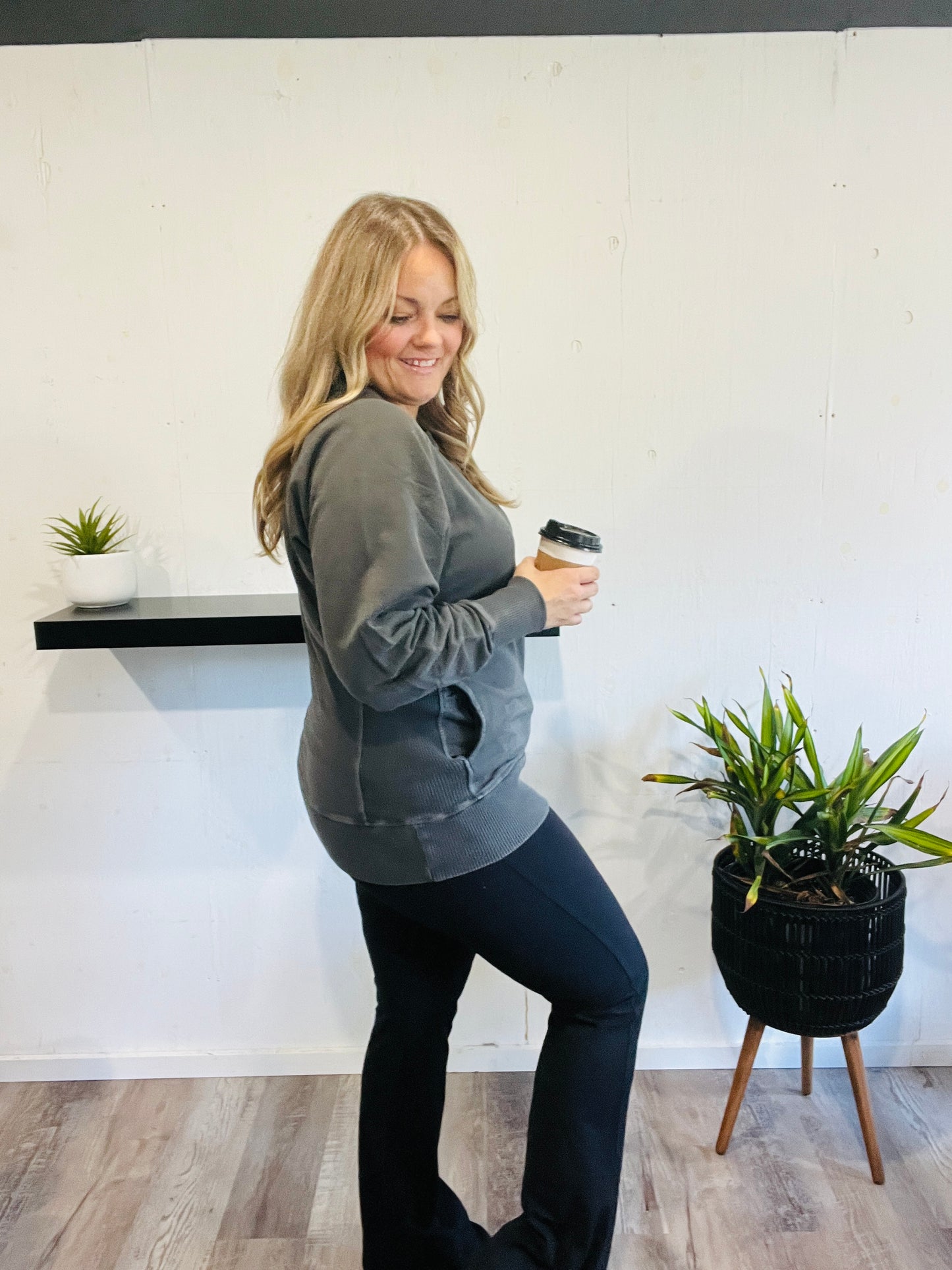 π€ Steel Gray French Terry Pullover