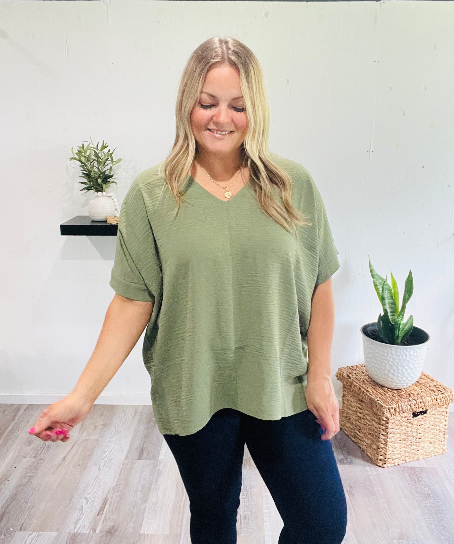 🤍Classic Blue Woven Blouse