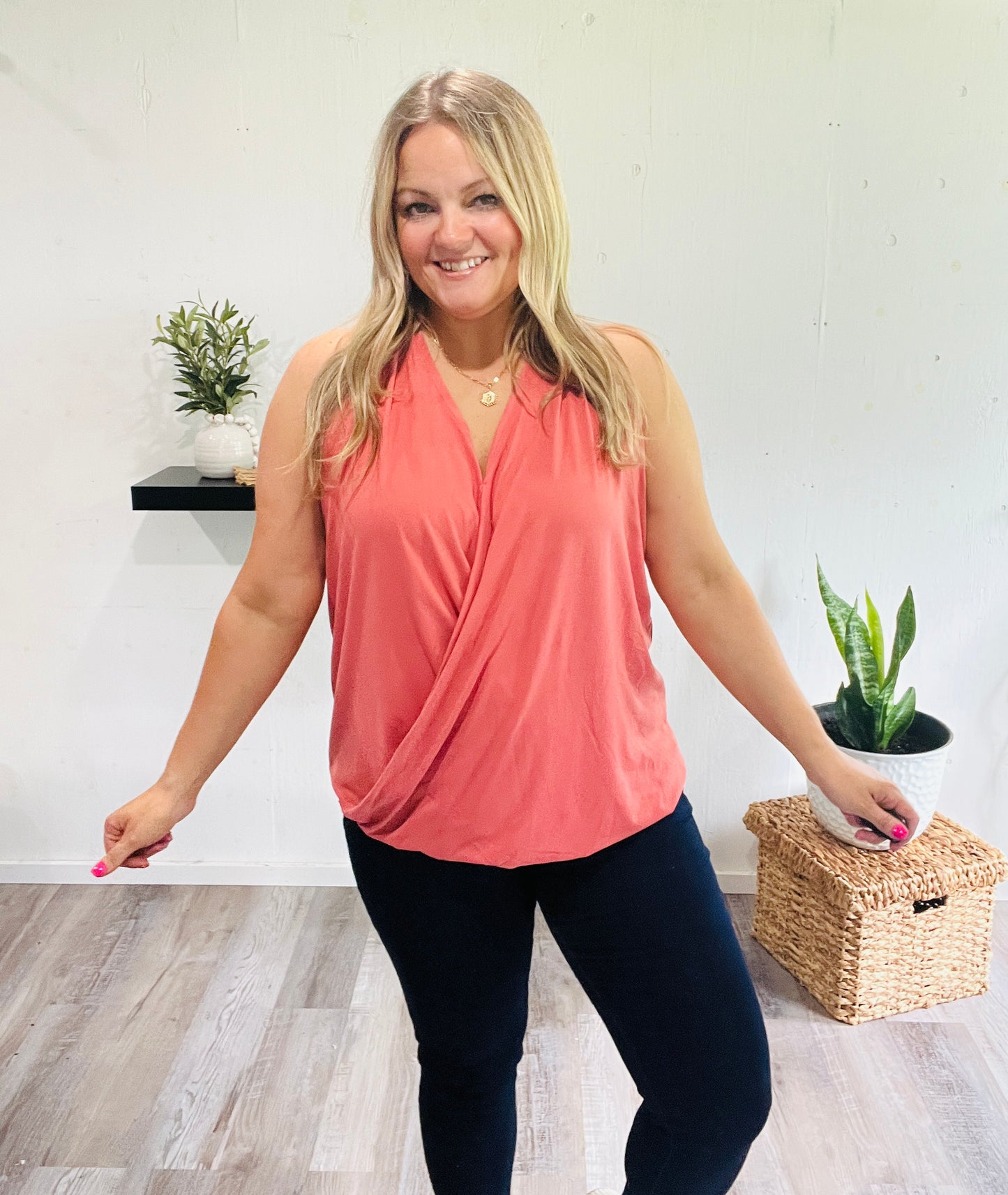 š¤Georgia Peach Wrapped Halter