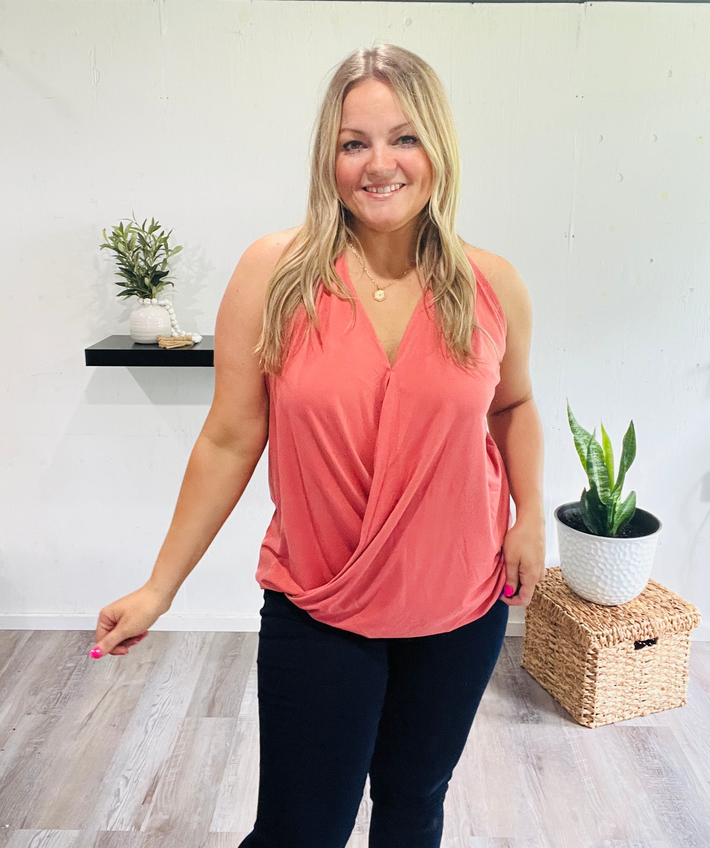 š¤Georgia Peach Wrapped Halter