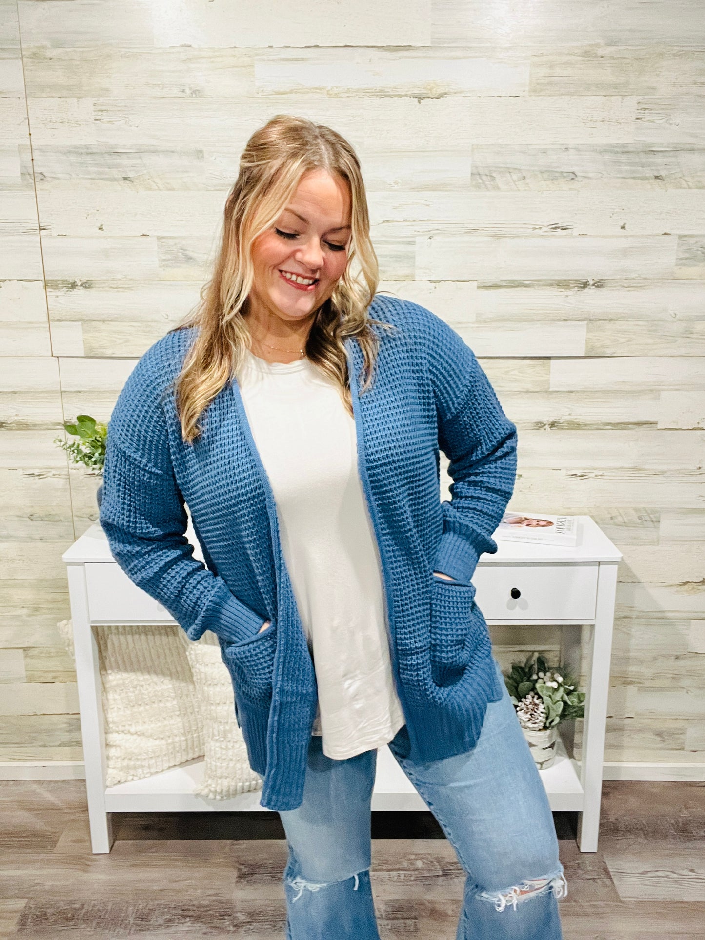Dusty Blue Cozy Cardi