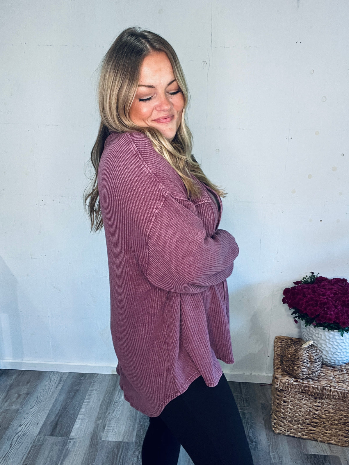 Cherrywood Mineral Wash Shacket