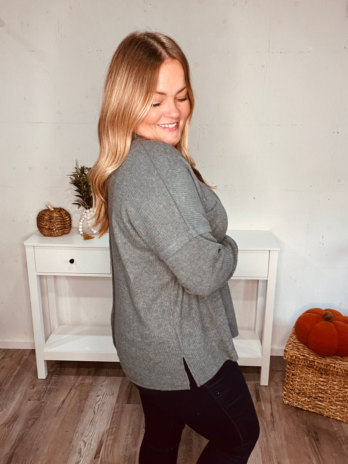 Jade Retreat Ribbed Sweater