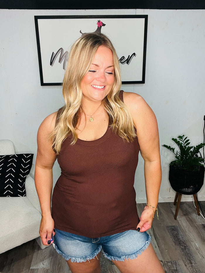 Chocolate Chip Rib Tank (Sm-Lg)