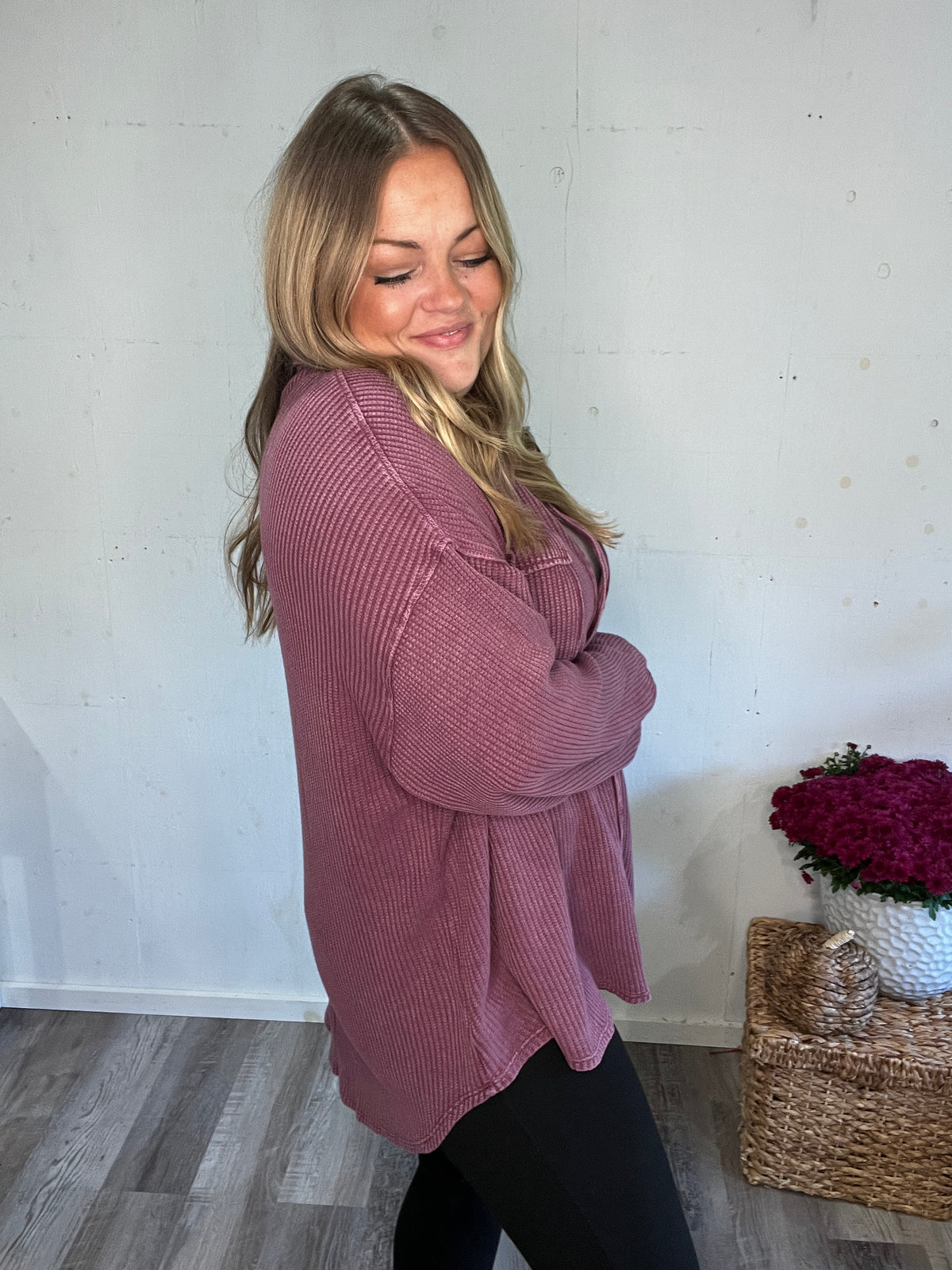 Cherrywood Mineral Wash Shacket