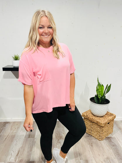 🤍 Pink Skys In Morning Flowy Relaxed Tee