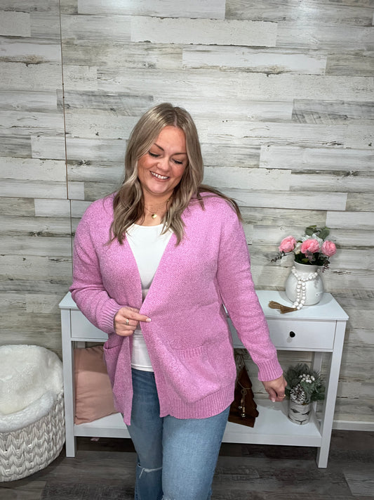 Sweet Embrace Mauve Cardigan