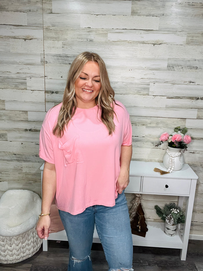 Pink Skies In Morning Flowy Relaxed Tee