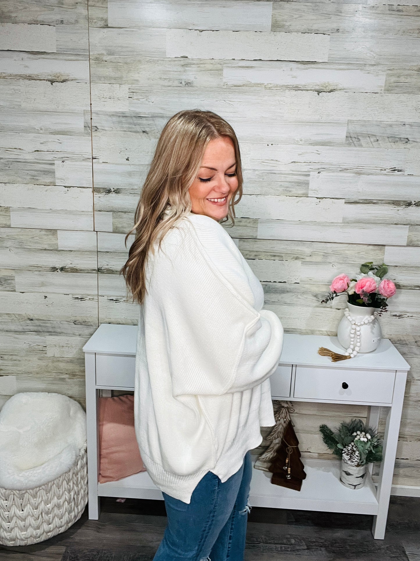 White Christmas Knit Sweater