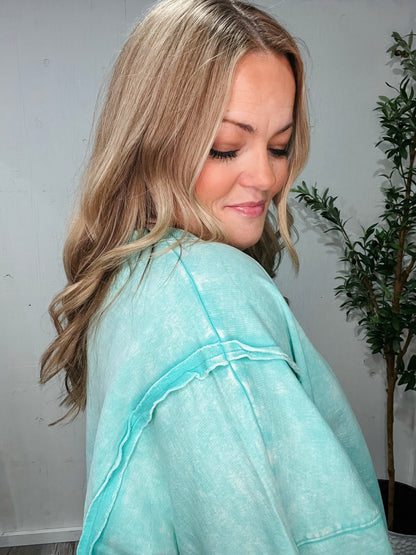 Mint to be French Terry Pullover