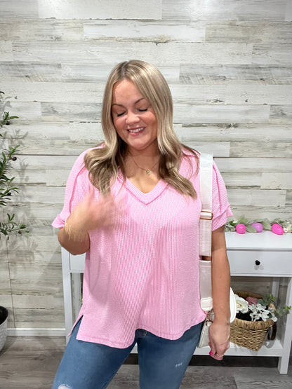 First Blossom Ribbed Top
