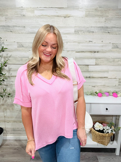 First Blossom Ribbed Top