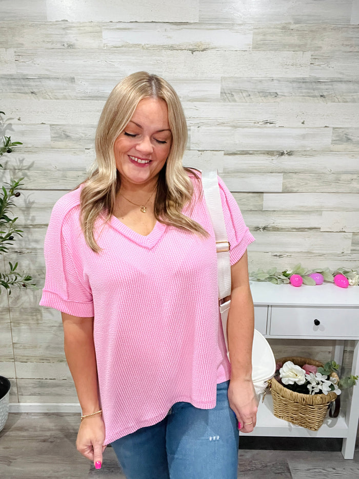 First Blossom Ribbed Top