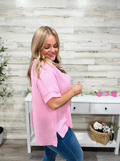 First Blossom Ribbed Top