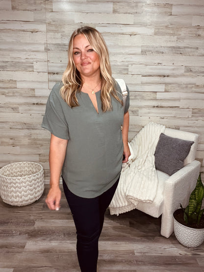 Sage Haven Woven Blouse