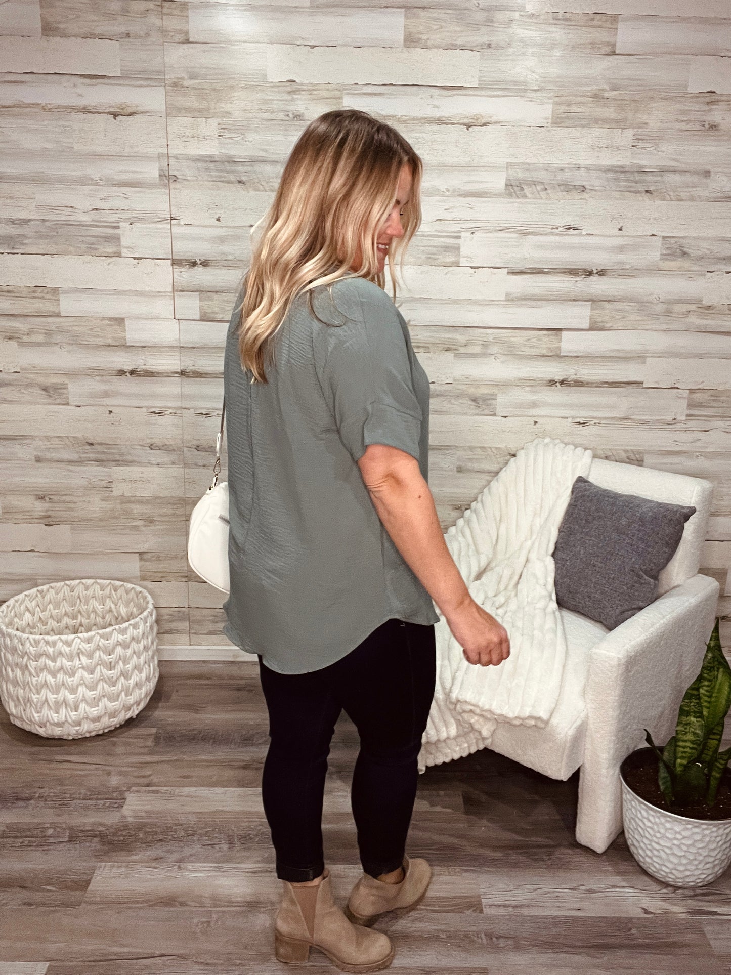 Sage Haven Woven Blouse