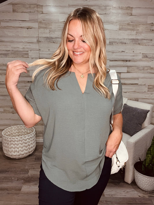 Sage Haven Woven Blouse