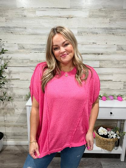 Fuchsia Relaxed Knit