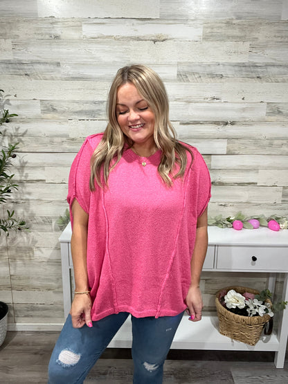 Fuchsia Relaxed Knit