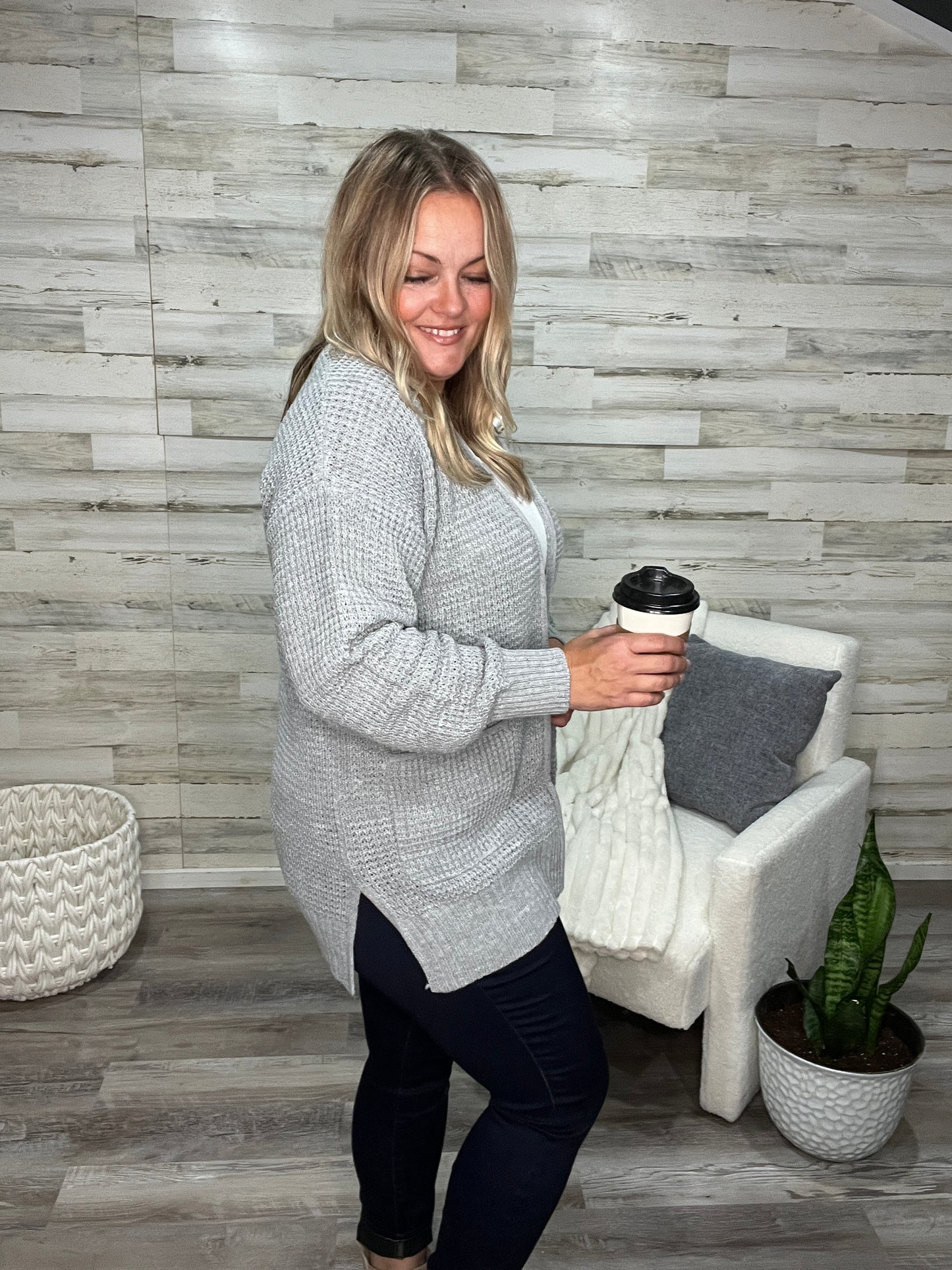 Fireside Waffle Knit Cardigan