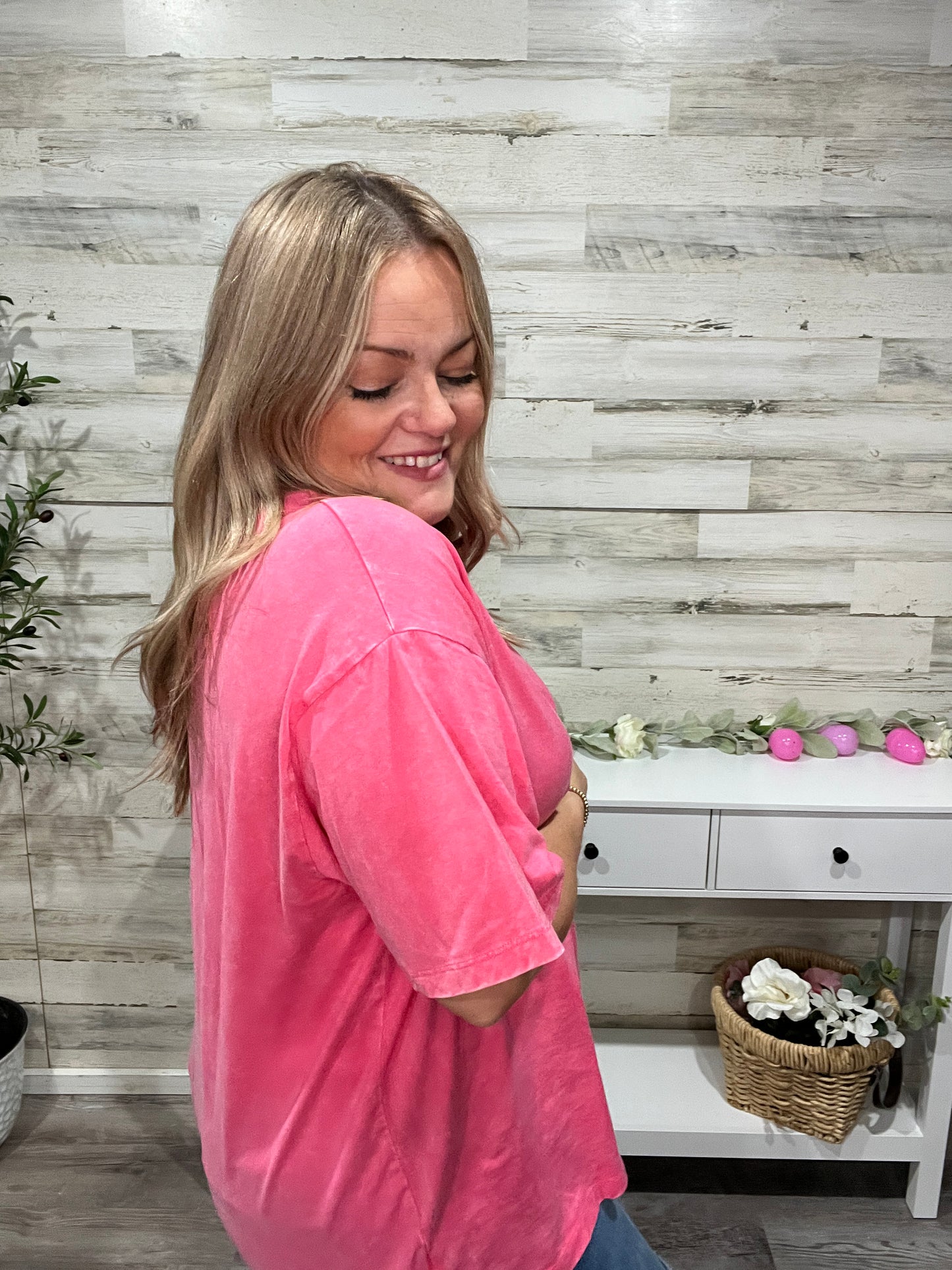 Holly Hibiscus Acid Wash Tee