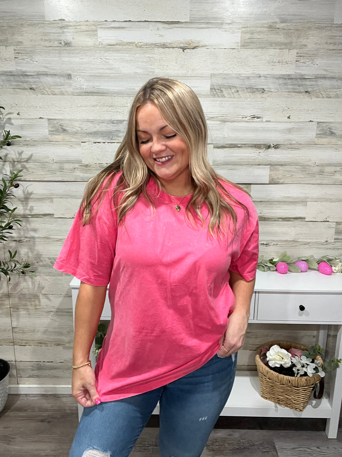 Holly Hibiscus Acid Wash Tee