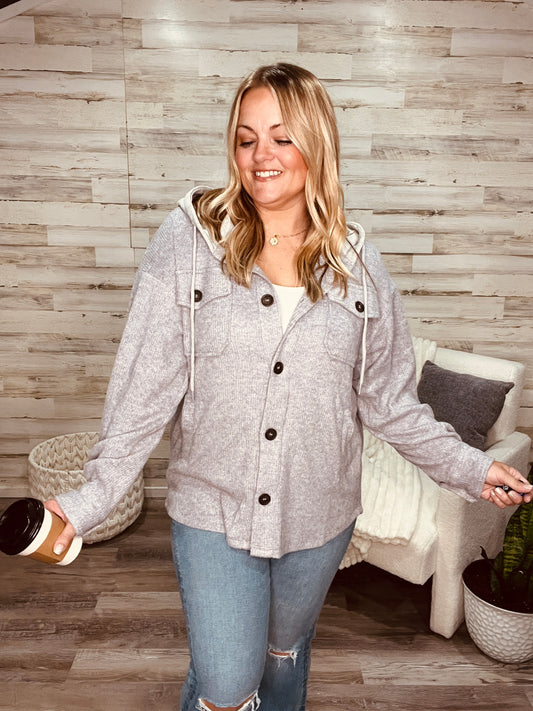 The Driftwood Hooded Shacket