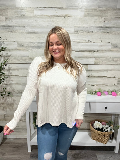 Vanilla Ribbed Long Sleeve