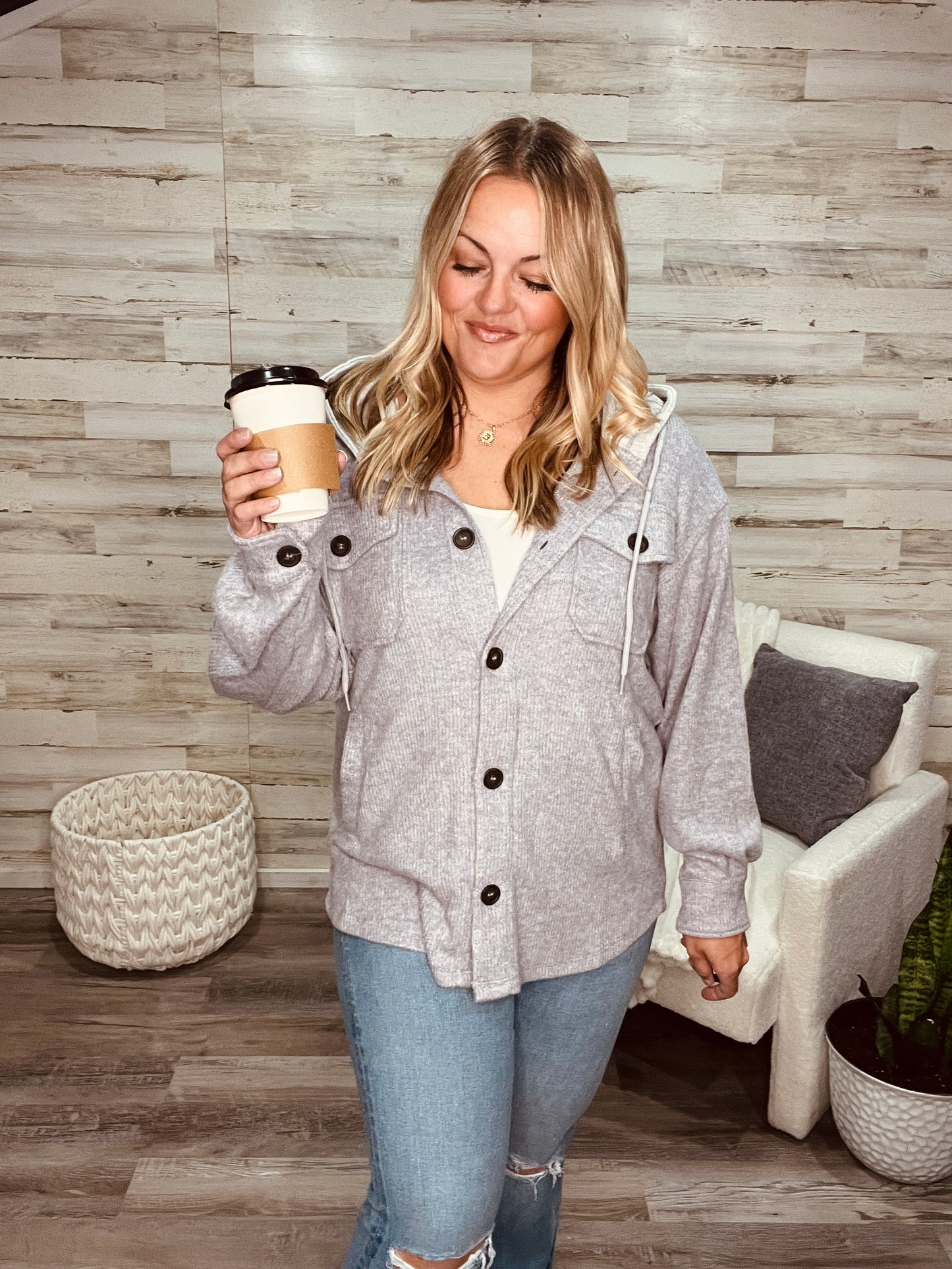 The Driftwood Hooded Shacket