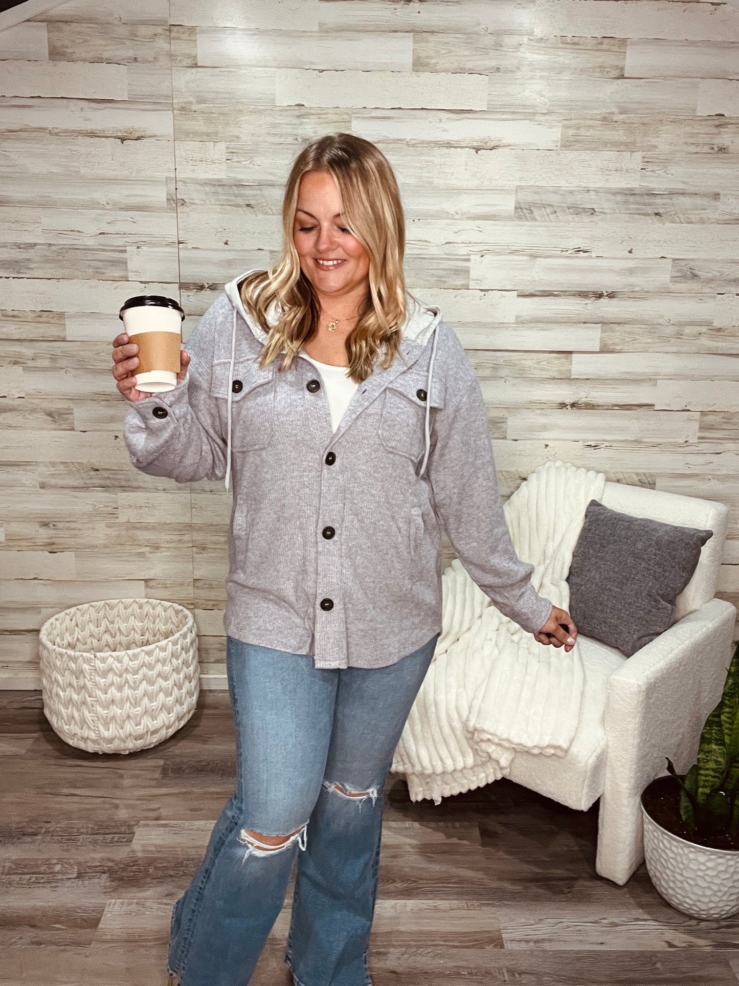 The Driftwood Hooded Shacket