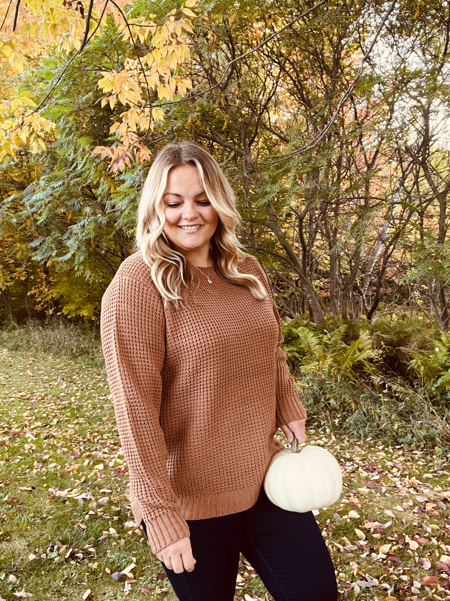 Maple Sugar Waffle Knit