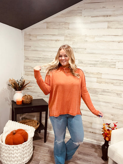 Pumpkin Patch Ready Ribbed Top