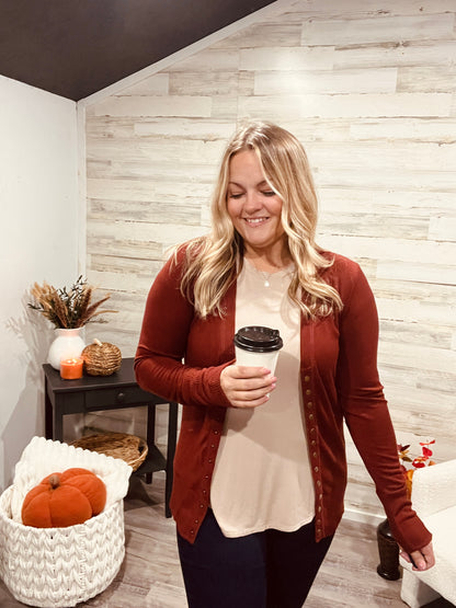 Cozy Copper Cardigan