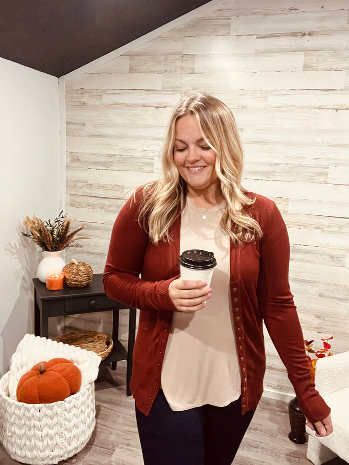 Cozy Copper Cardigan