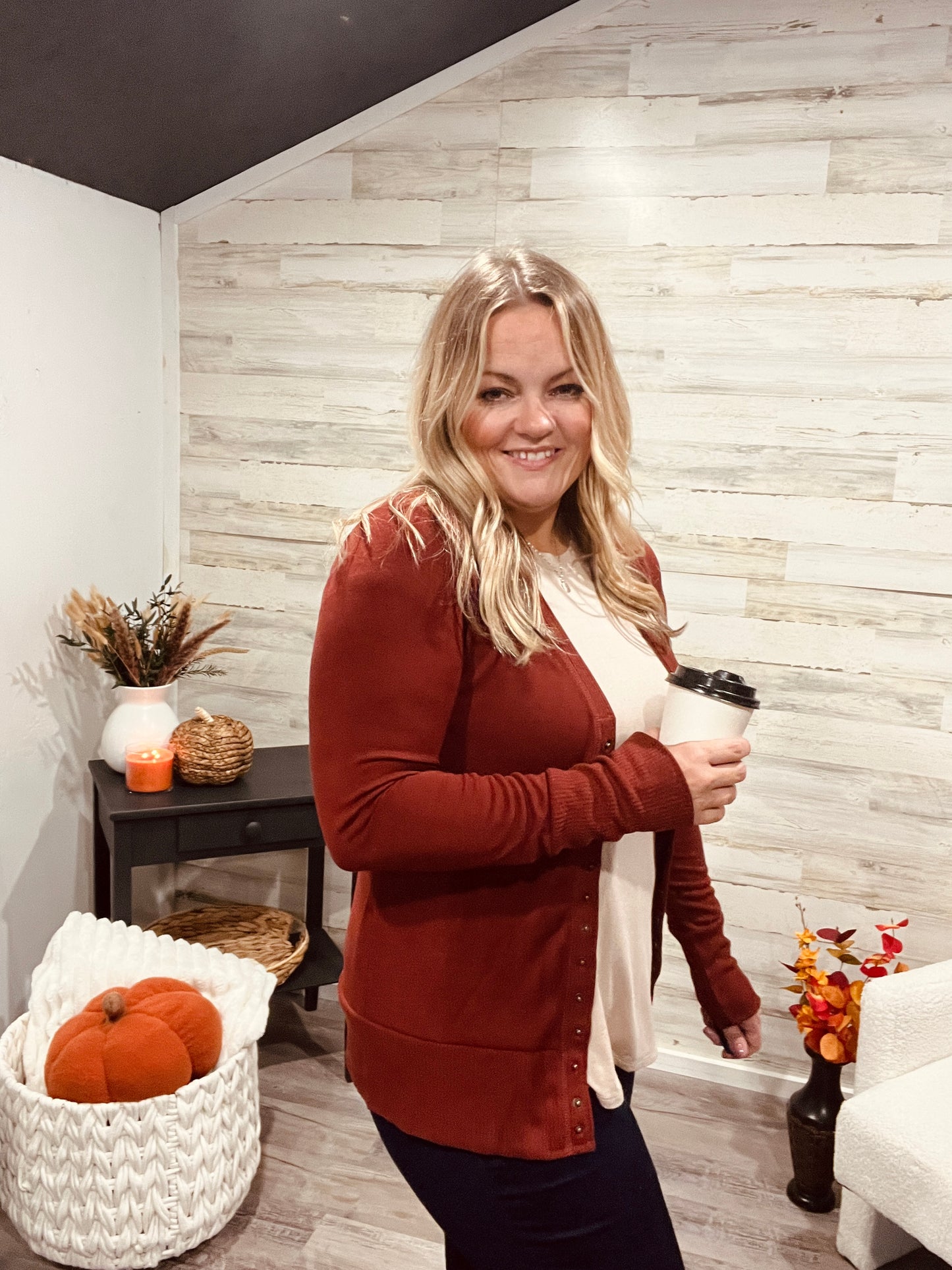 Cozy Copper Cardigan