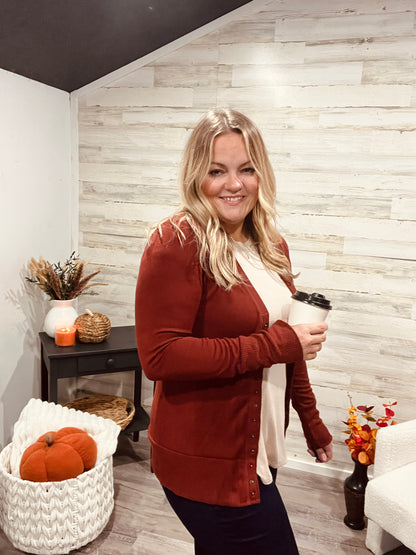 Cozy Copper Cardigan