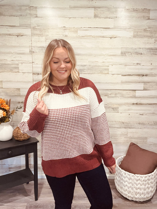 Rust and Rhythm Knit Sweater
