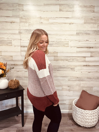 Rust and Rhythm Knit Sweater