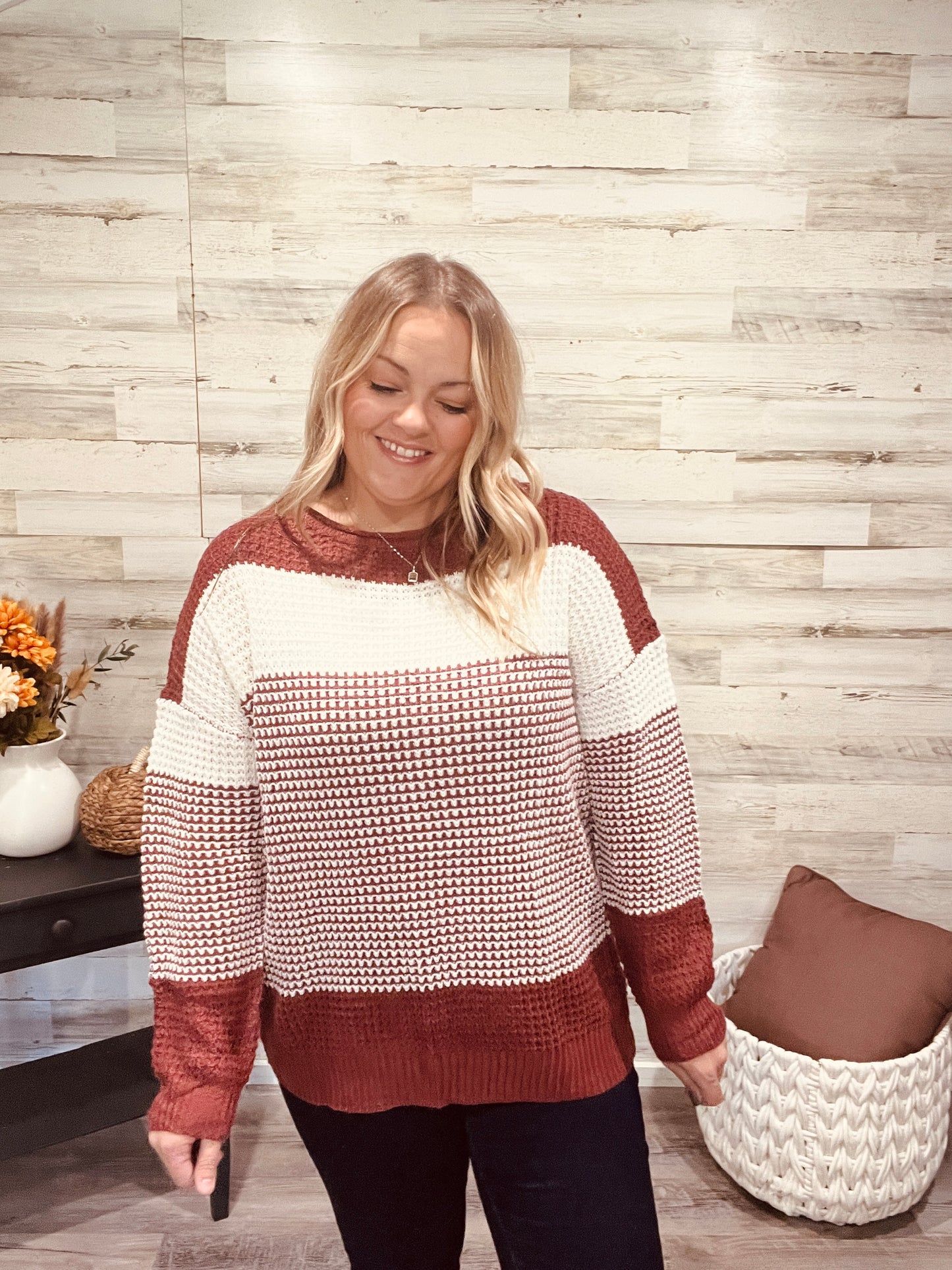 Rust and Rhythm Knit Sweater