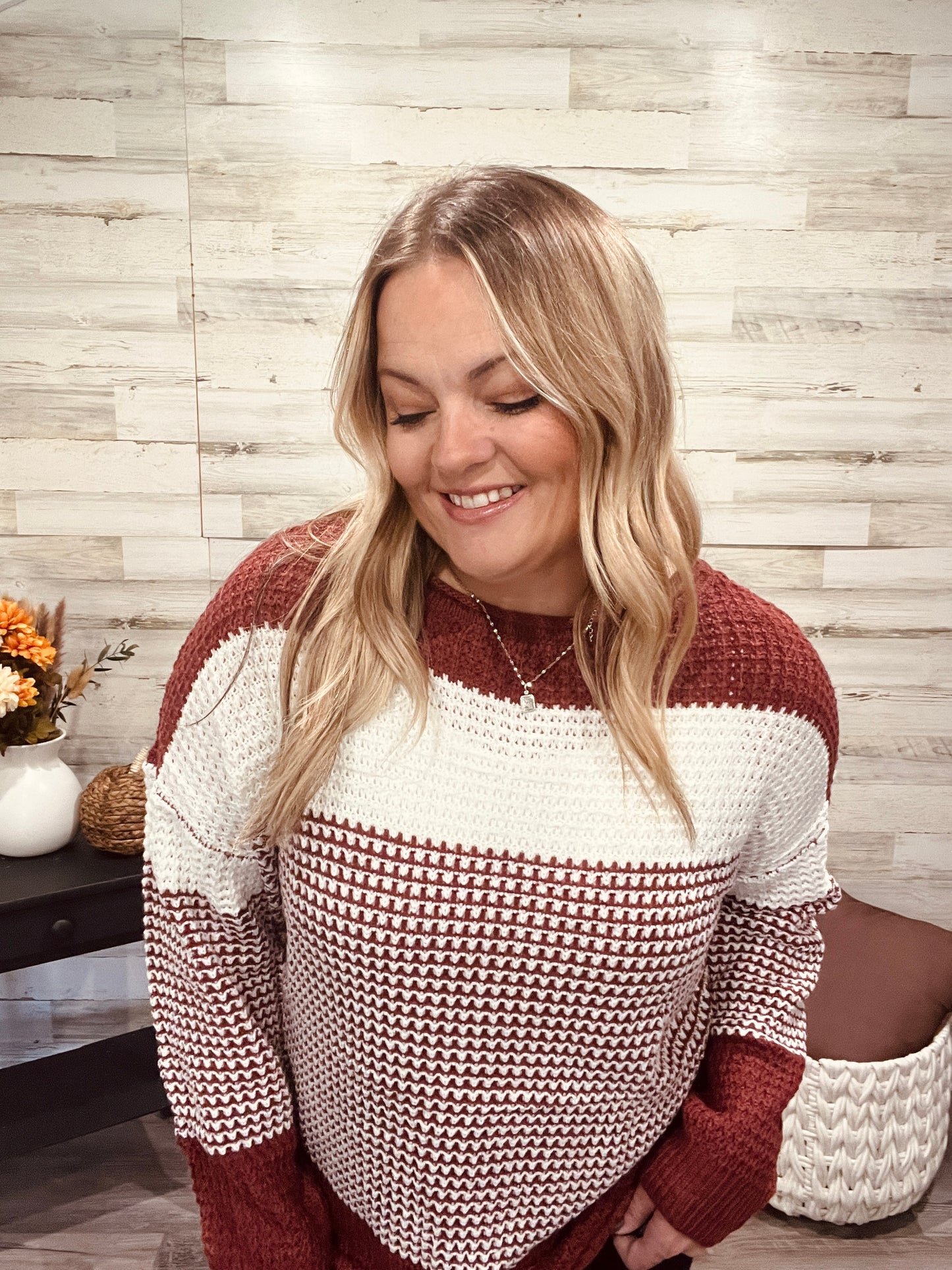 Rust and Rhythm Knit Sweater