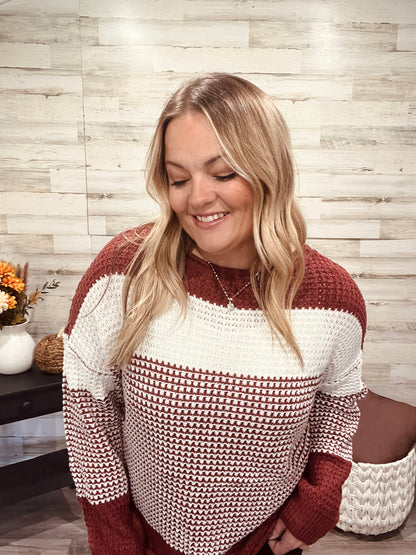 Rust and Rhythm Knit Sweater